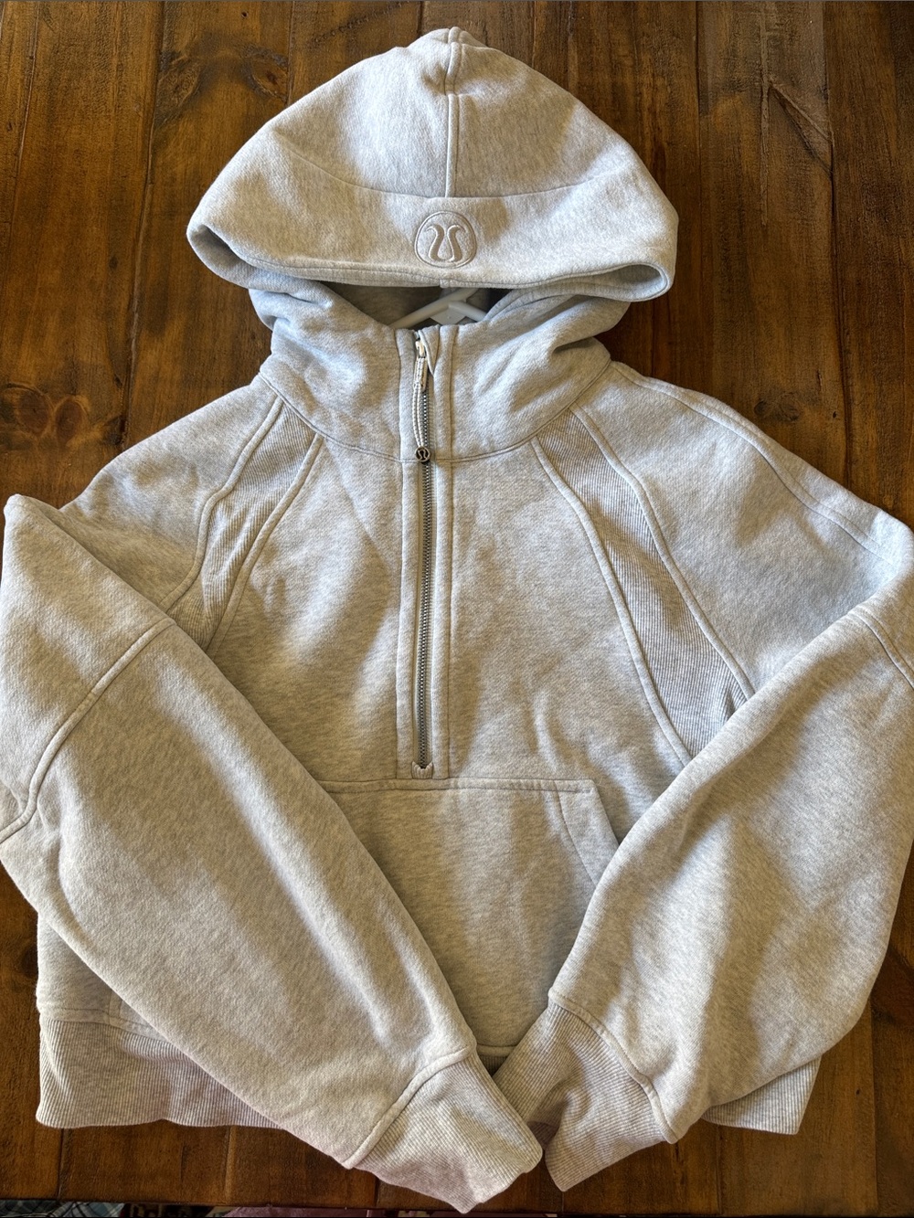 lululemon athletica Women’s Light Gray Half-Zip Hoodie